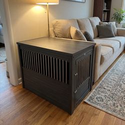 New Age Pet ecoFLEX Pet Crate & End Table — XL Black Espresso
