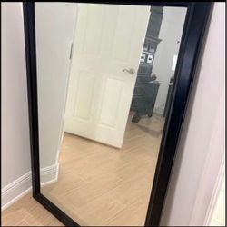 Large Black Framed Mirror