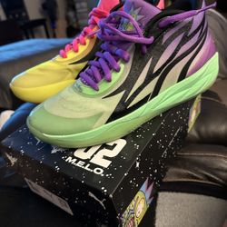 Melo’s Rick And Morty Pumas (Men’s 9.5)