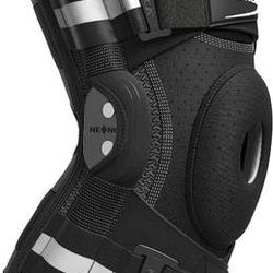 NEENCA Professional Knee Brace for Knee Pain, Hinged Knee Support with Patented X-Strap Fixing System, Strong Stability for Pain Relief, Arthritis, Me