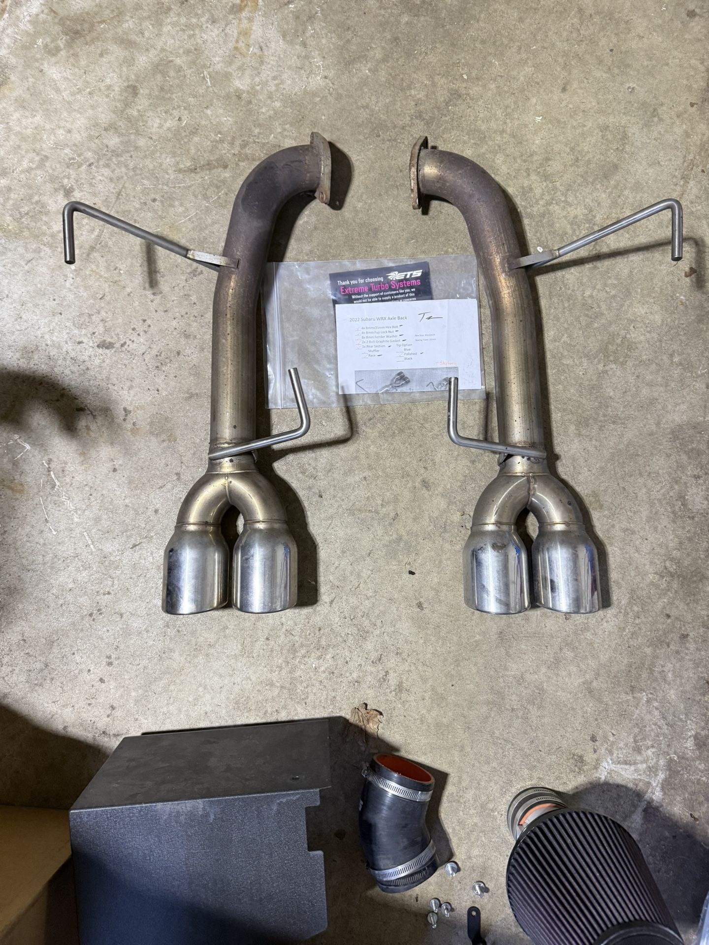 ETS Axle Back Exhaust and ETS Intake