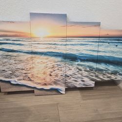 Beach Sunset Canvas Painting