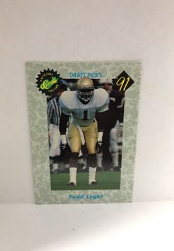 1991 CLASSIC FOOTBALL PROMO CARD TODD LYGHT