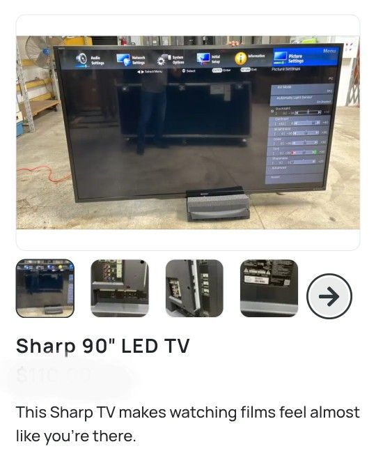 Commercial 90"Sharp LCD PN-R903
