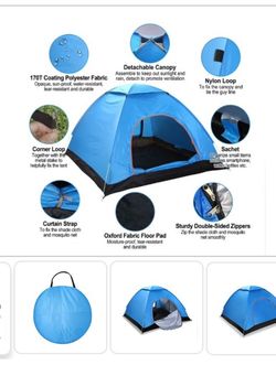 NEW 4 Persons Waterproof Pop-Up Camping Tent