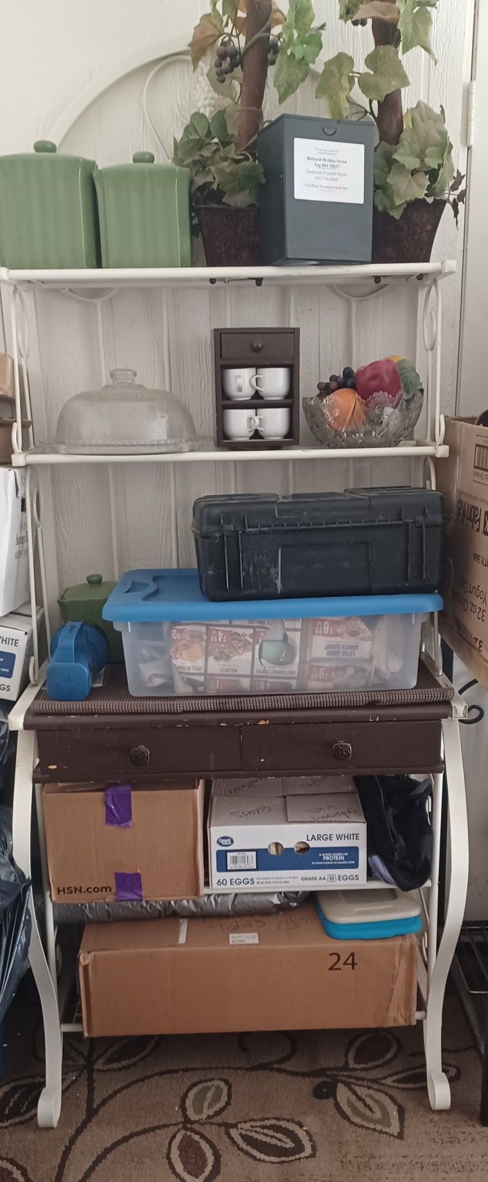 Bakers Rack, Cutting Board Stand