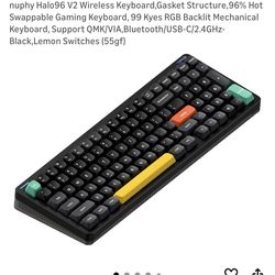 NuPhy Halo96 V2 - Obsidian Black / Raspberry (46gf)