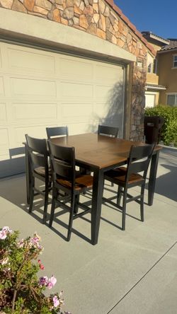 Delivery Available!  Modern Solid Wood Height Dining Table Set w/ 5 Chairs