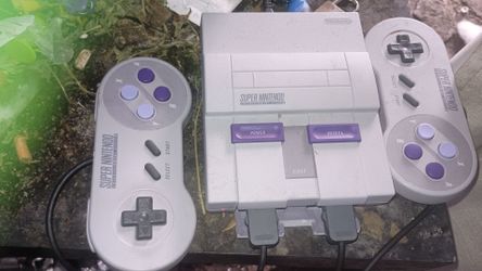 Super Nintendo SNES Console with Two Controllers