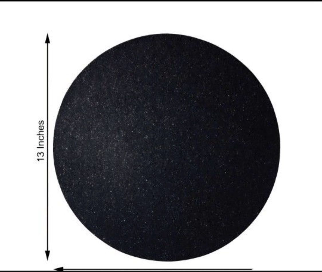 60 Black Sparkle Placemats, Non Slip Decorative Round Glitter