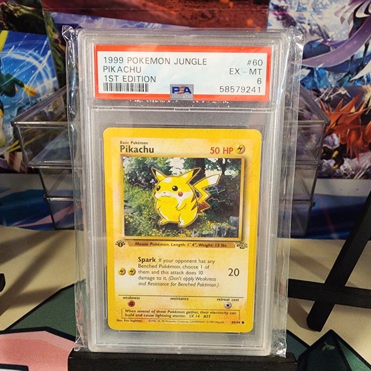 Pokemon - Slab, PSA 6 1st Edition Pikachu Jungle