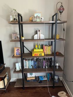 Wood and Metal Bookshelf
