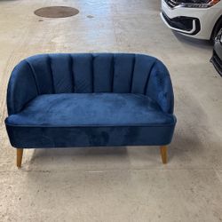 Blue 2 Person Loveseat Sofa