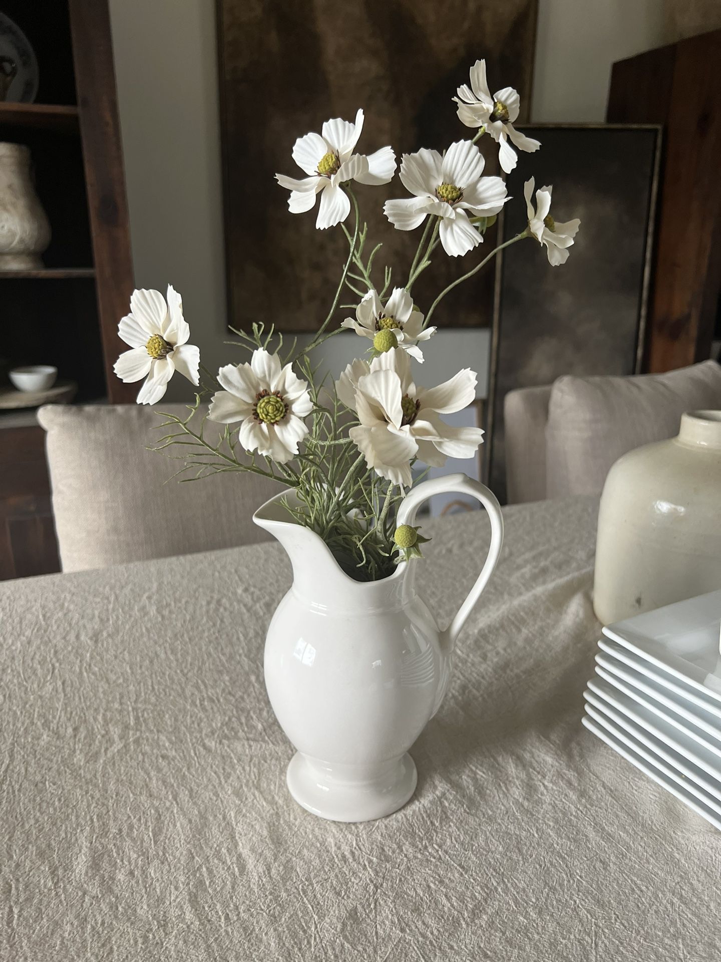 White Porcelain Pitcher / Vase