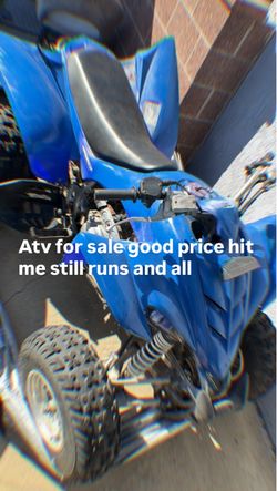 Blue ATV Four Wheeler – Runs
