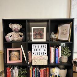 Black Organizer Shelf with 9 Spaces