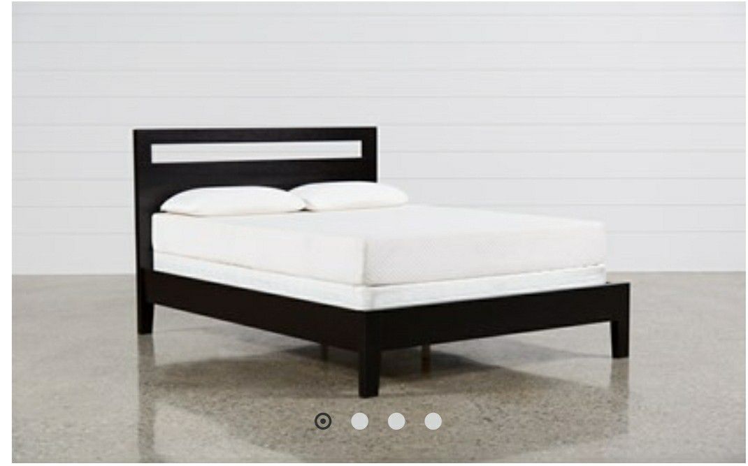 Queen BED FRAME clean lines, black