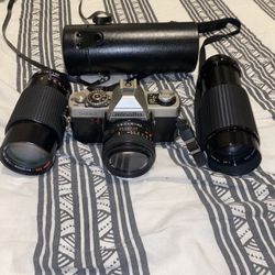 Vintage Minolta Camera And Lens Attachments 