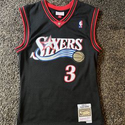 Allen Iverson Mitchell & Ness Vintage 76ers Sixers Jersey (Small Mens) Nike Adidas 
