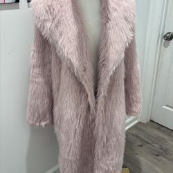 Longline Faux Fur Coat