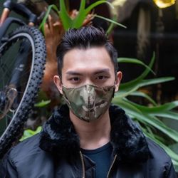 pack 3 Different Color ccamouflage face mask with pm2.5  mask cover