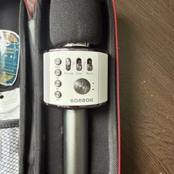 BONAOK Wireless Bluetooth Karaoke Microphone,3-in-1 Portable Handheld Karaoke Mic Speaker Machine