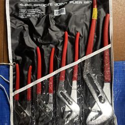 Pittsburgh 4 Pc. Groove Joint Plier Set.