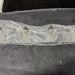 DAHANWAN Modern Bathroom Vanity Lights Bathroom Wall Light 4 Lights Stainless Steel Chrome Bath Mirror Lightings Fixtures Over Mirror LED Modern Cryst