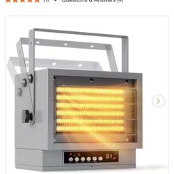 7500W Electric Garage Heater for Indoor Use, 240V Wall/Ceiling/Floor Mounted Shop Heater, Dual Overheat Protection