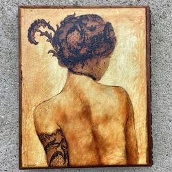 Robert Delpomdor’ “Sarah” Framed Print On Canvas 11.5” x 9.5”