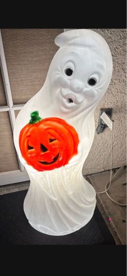 Halloween Ghost with Pumpkin Blow Mold