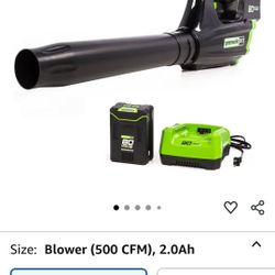 Greenworks Leaf Blower 80v With Battery And Charger 