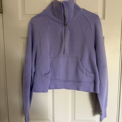 Lululemon women’s lavender scuba oversized funnel neck half zip
