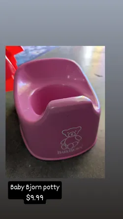 Pink Baby Bjorn potty