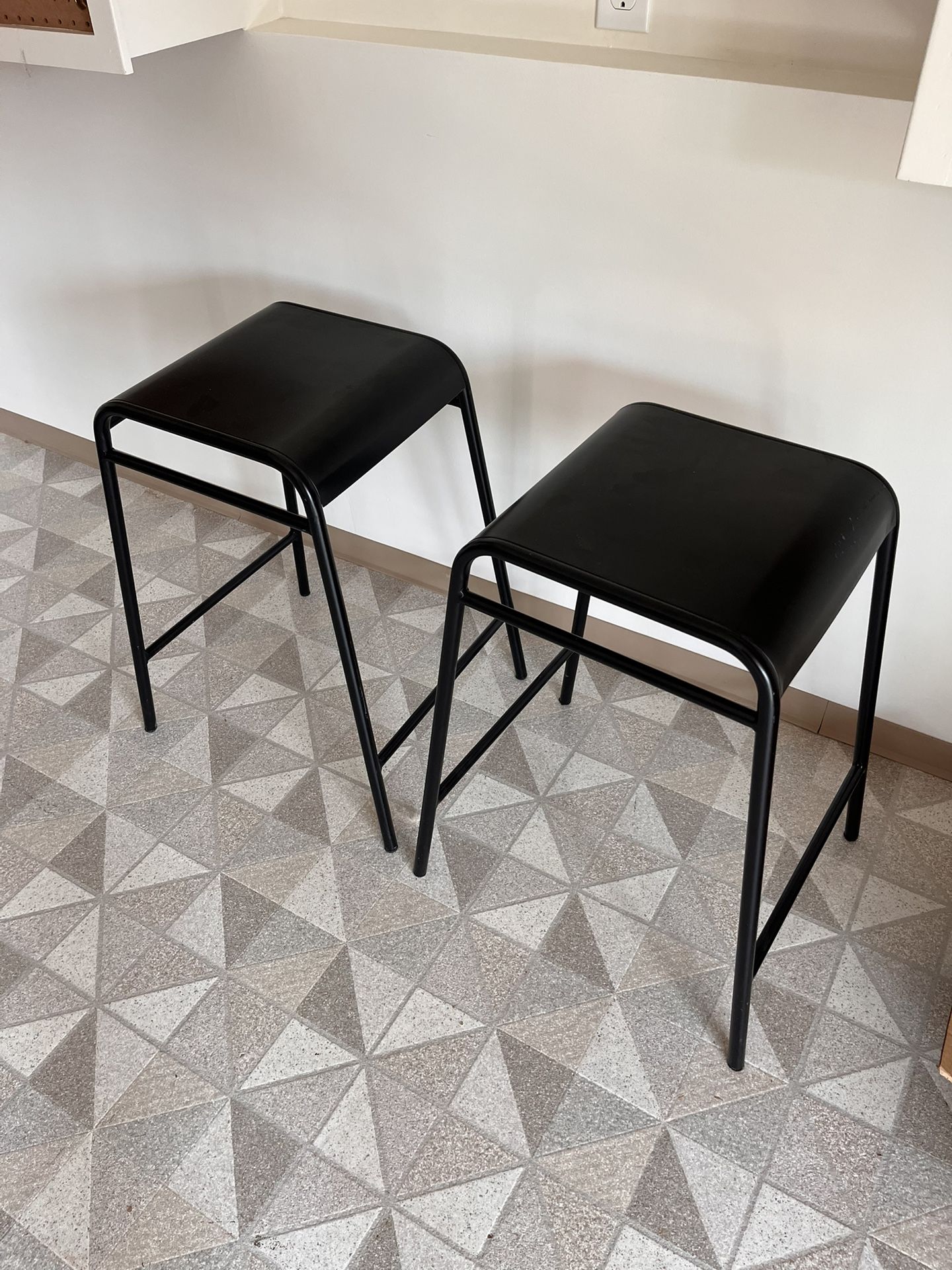 Black Metal Stools
