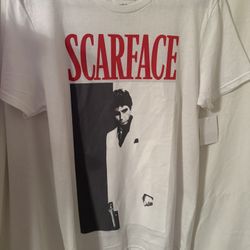White Scarface Tshirt Brand New