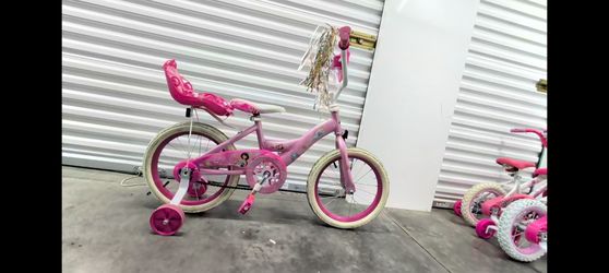 BIKE SALE!! Disney Princess 12" girl's Bike w/ magical Sound-Maker + training wheels -- PINK + WHITE