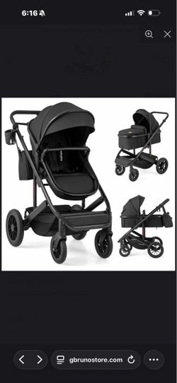 Fofnco Black 2-in-1 Baby Stroller