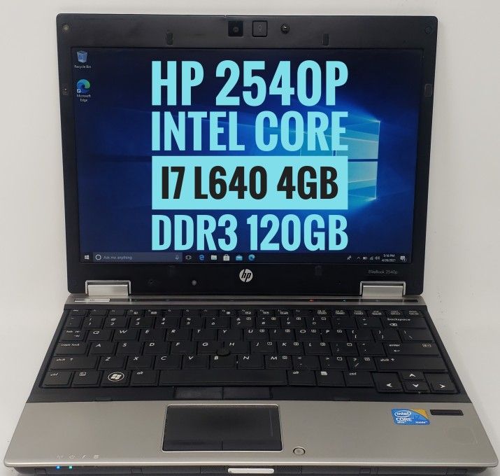 HP 2540p Windows 10 Mini Laptop 