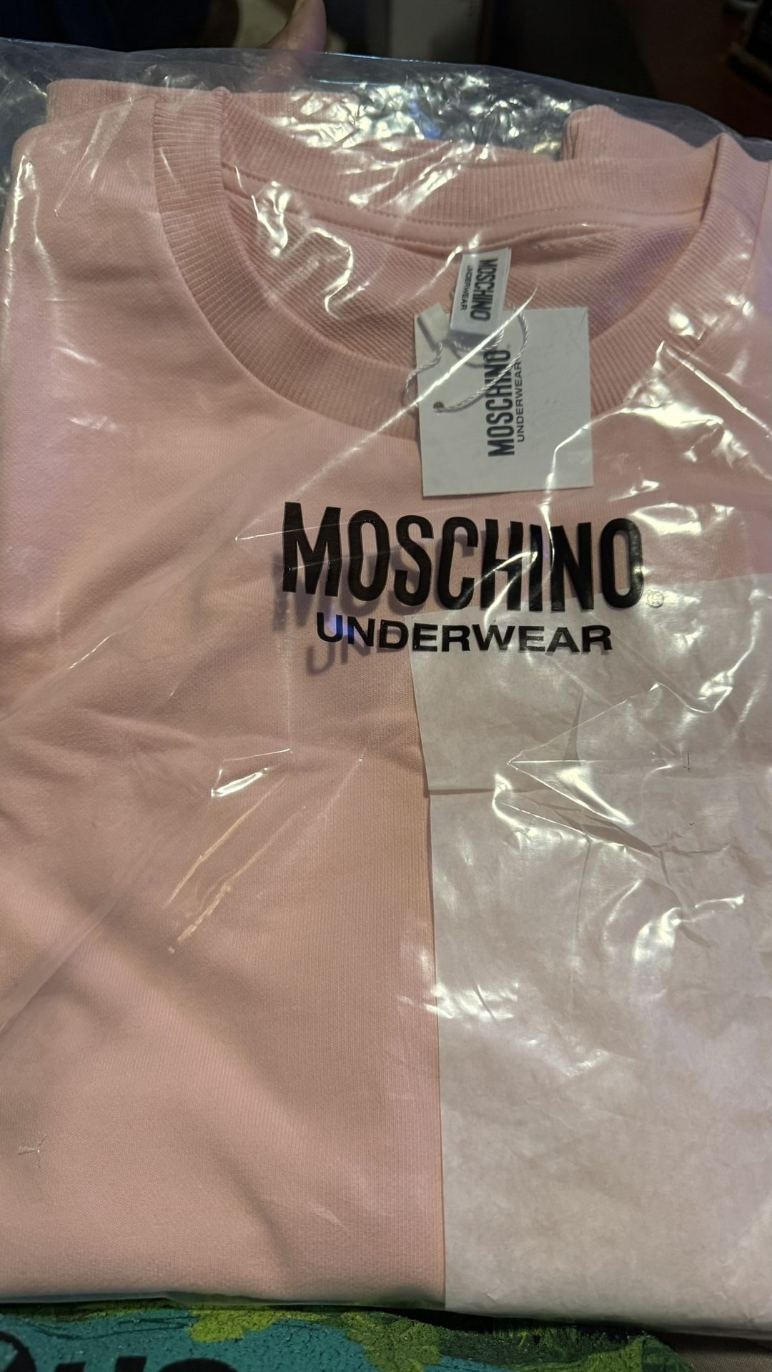 MOSCHINO LOGO CREW SWEATSHIRT/ XL