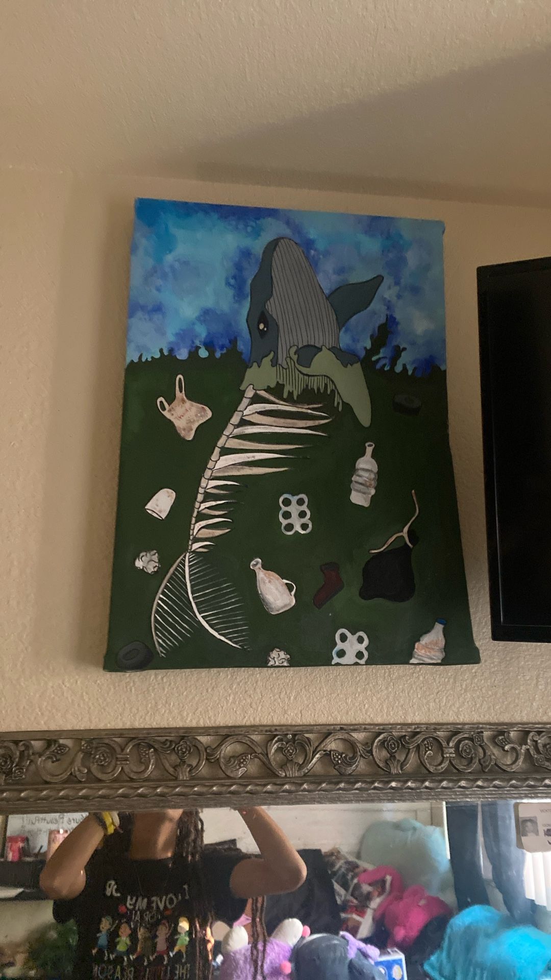 Hand painted Whale Painting