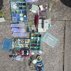 Beading Arts And Crafts Lot A Bunch Of Miscellaneous Arts And Crafts And Storage Tote Included Everything You See Is Included