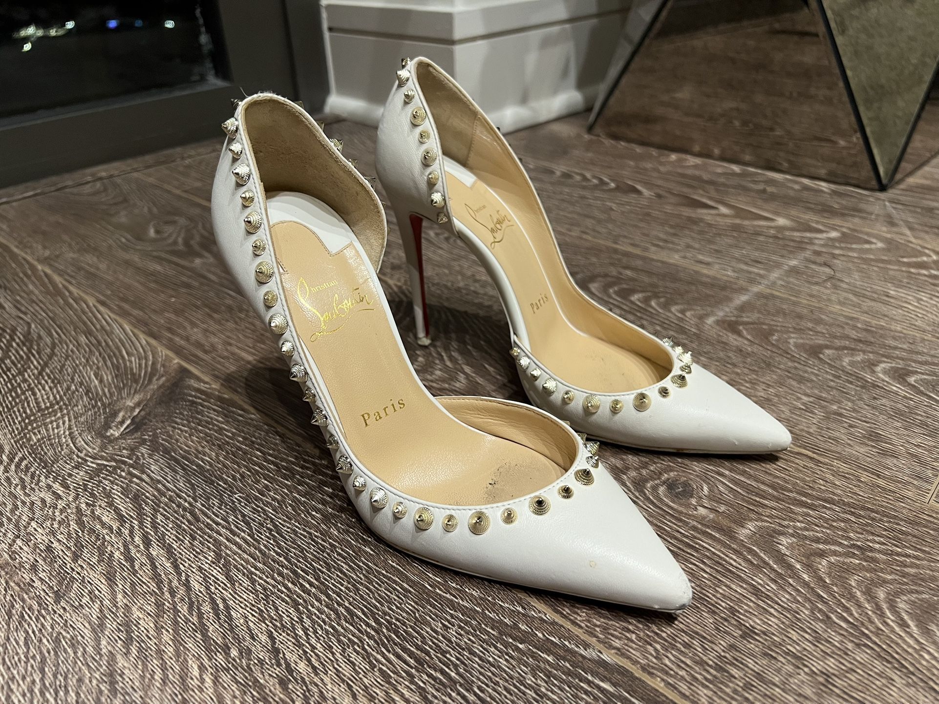 Christian Louboutin Leather Spike Heel