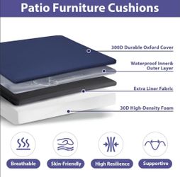 Outdoor Cushion set 24x24 in Navy. New