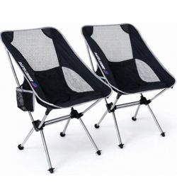 Sunset Cliffs Portable Beach Chair Set of 2 Low Profile Folding Camping Chairs with 7075 Aluminum Frame Lightweight & Compact Sand Chairs for Beach, F