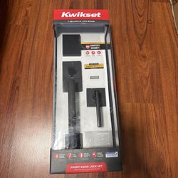 Kwikset Front Door Handleset San Clemente Matte Black