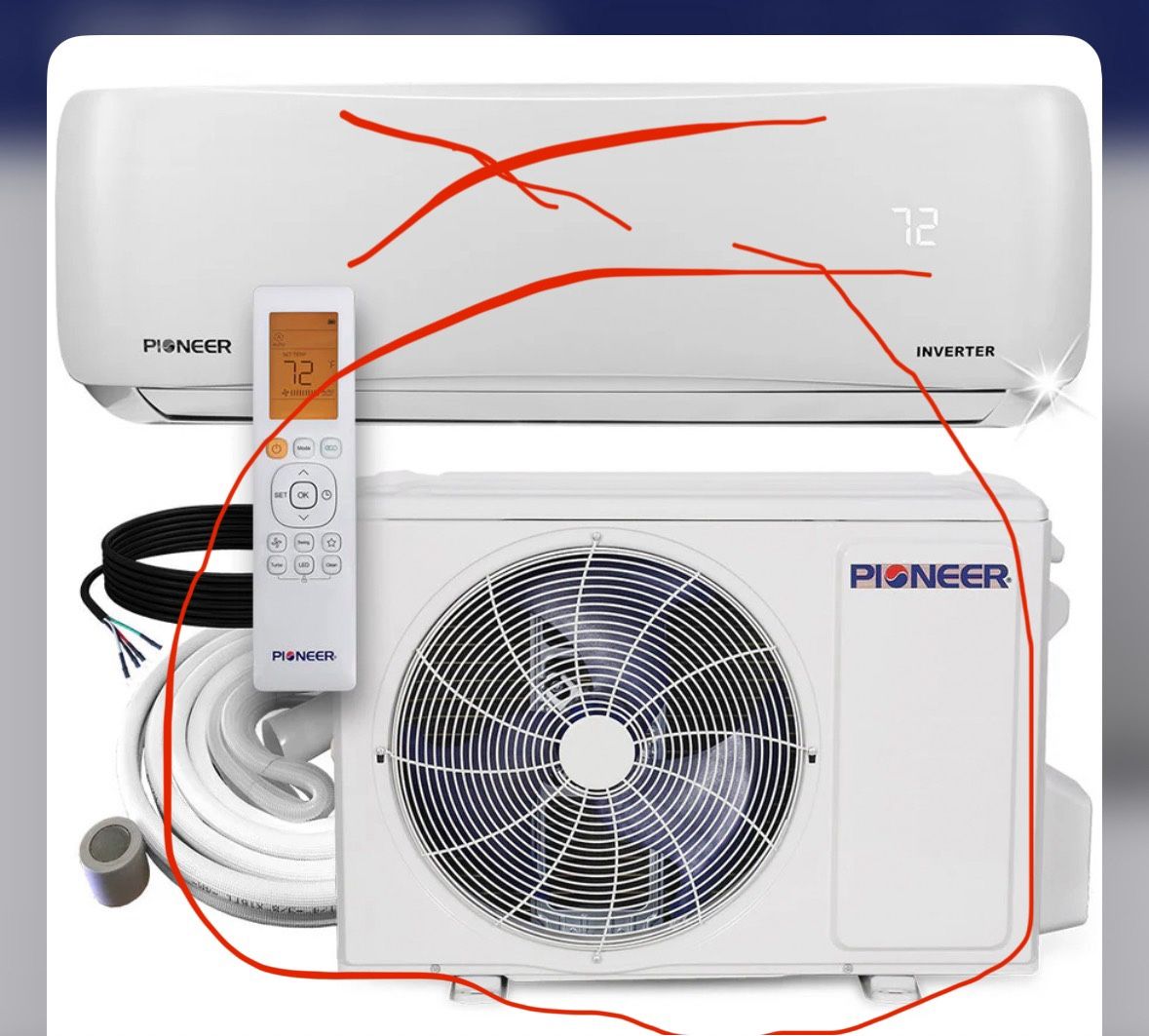 Pioneer 1200 BTU Mini Split