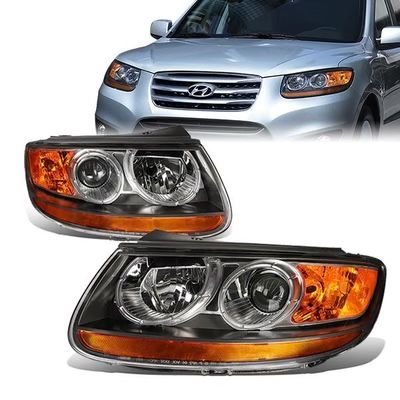 LA Zona Auto Parts 2007 to 2012 Hyundai Santa Fe Headlights Luces Micas Calaveras Faros light faros