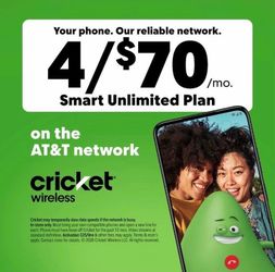 4 lines for $70/mo unlimited service🔥