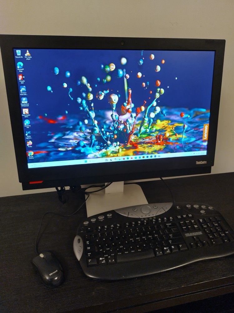 Lenovo 24" All In one System - Complete $150 - 2025 Windows 11 Pro, Photoshop Office 365, Virtual DJ Pro, Vegas Pro + More
